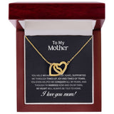 Mother Joy and Tears Interlocking Hearts Necklace