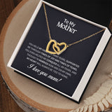 Mother Joy and Tears Interlocking Hearts Necklace