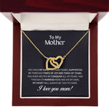Mother Joy and Tears Interlocking Hearts Necklace