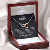 Mother Joy and Tears Interlocking Hearts Necklace