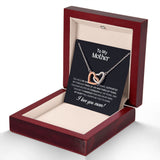 Mother Joy and Tears Interlocking Hearts Necklace