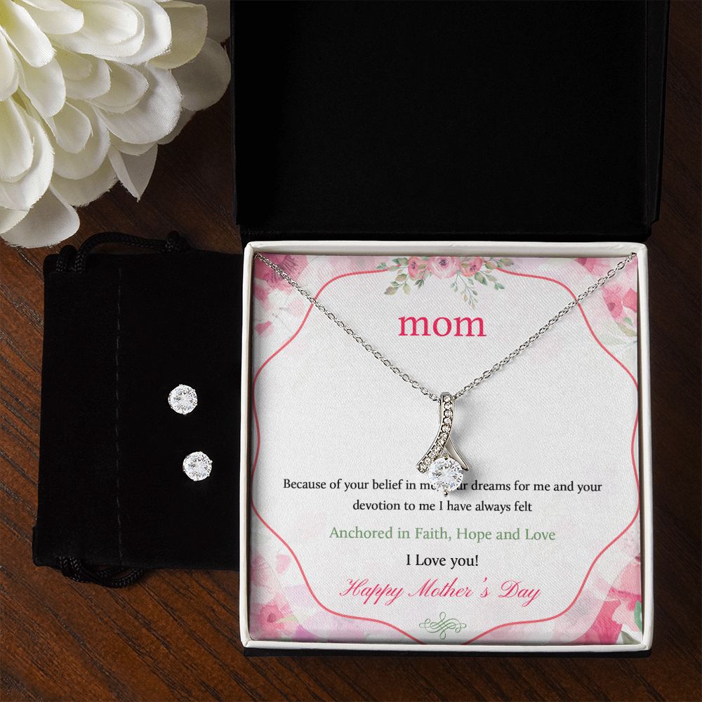 Mother's Day Anchored In Faith Alluring Beauty Necklace Earring Set