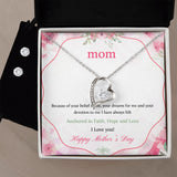 Mother's Day Anchored In Faith Forever Love Necklace Earring Set