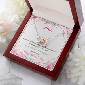 Mother's Day Anchored In Faith Interlocking Hearts Necklace