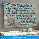 Mother to daughter - Starfish - I pray that you are safe, well, happy - Family Landscape Canvas Prints, Wall Art