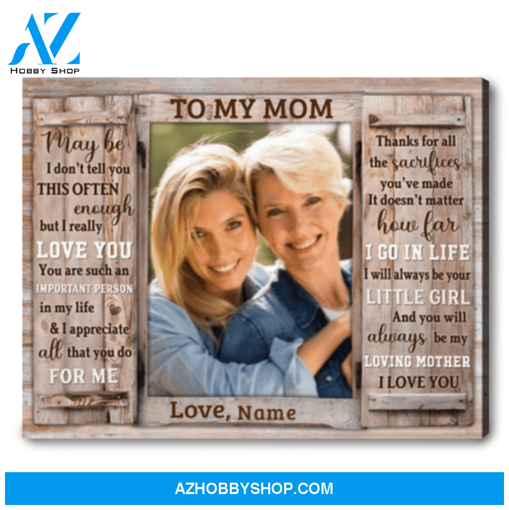 Mother's Day Gift Ideas For Daughters Personalized Photo Canvas Print Ohcanvas