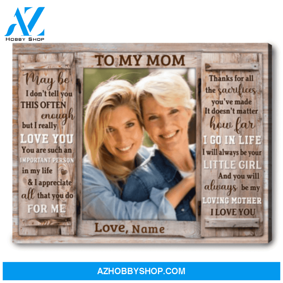 Mother's Day Gift Ideas For Daughters Personalized Photo Canvas Print Ohcanvas