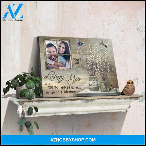 Mother's Day Gifts For Wife Beautiful Personalized Couple Photo Farmhouse Wall Decor Canvas