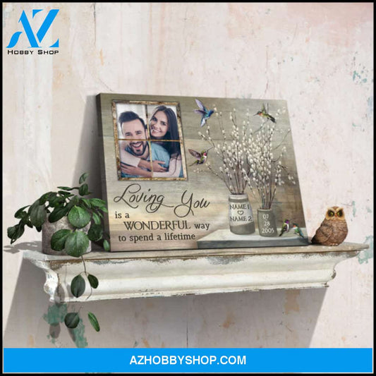 Mother's Day Gifts For Wife Beautiful Personalized Couple Photo Farmhouse Wall Decor Canvas
