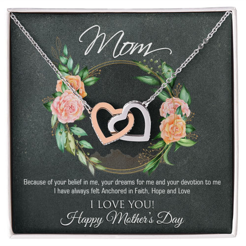 Mothers Day Interlocking Hearts Necklace