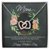 Mothers Day Interlocking Hearts Necklace