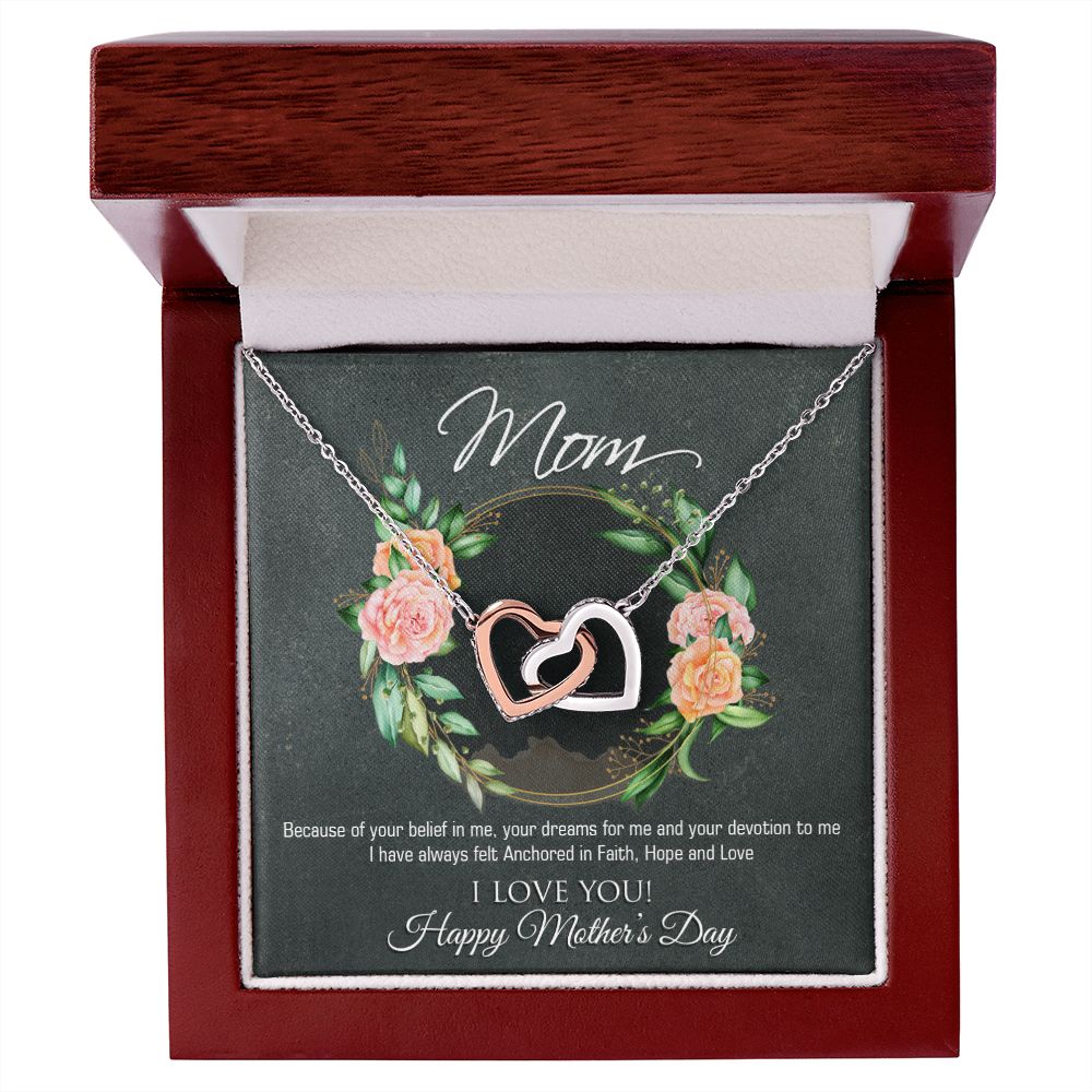 Mothers Day Interlocking Hearts Necklace