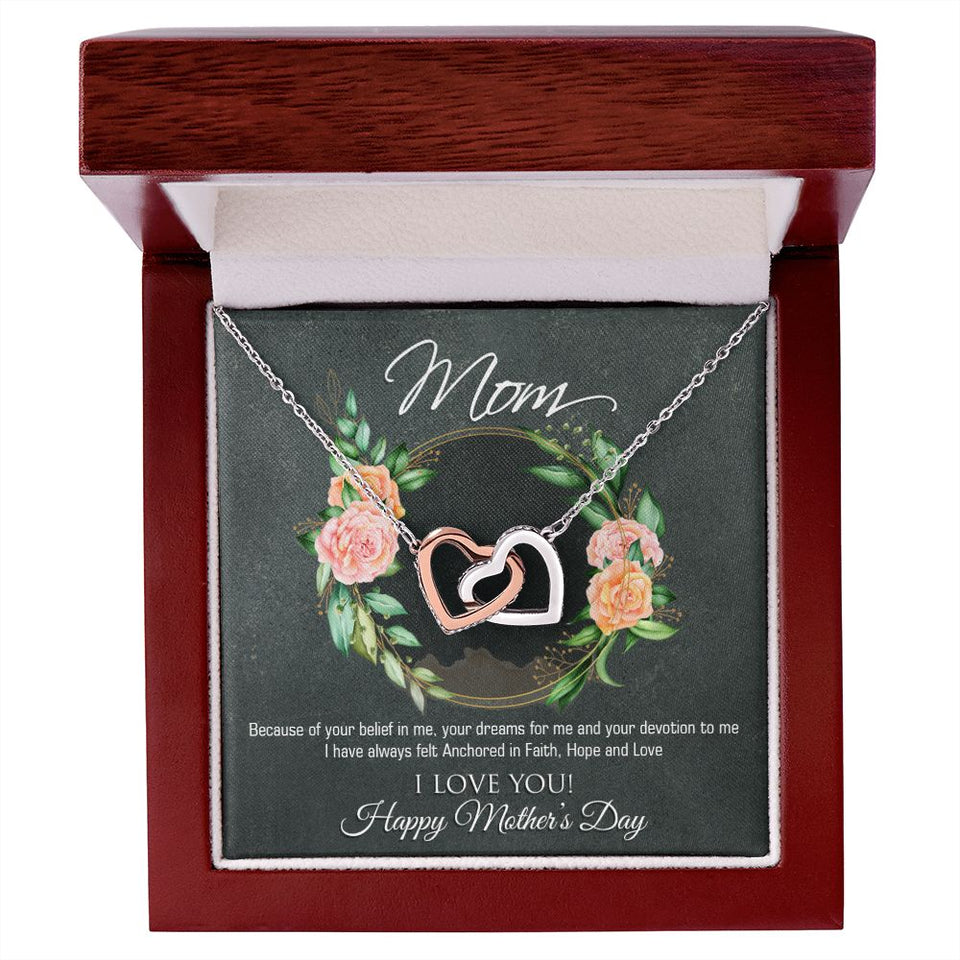 Mothers Day Interlocking Hearts Necklace