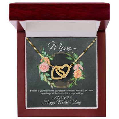 Mothers Day Interlocking Hearts Necklace