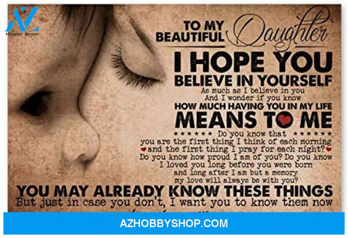 Motivational Family Poster To My Beautiful Daughter Best Birthday Gift For You Posters Awesome Birthday 