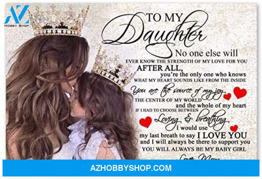 Motivational Family Poster To My Daughter Best Birthday Gift For You Posters Awesome Birthday 