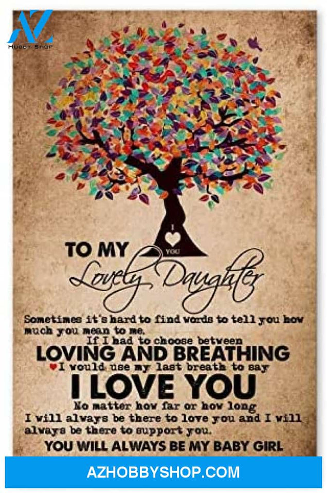Motivational Family Poster To My Lovely Daughter Best Birthday Gift For You Posters Awesome Birthday 