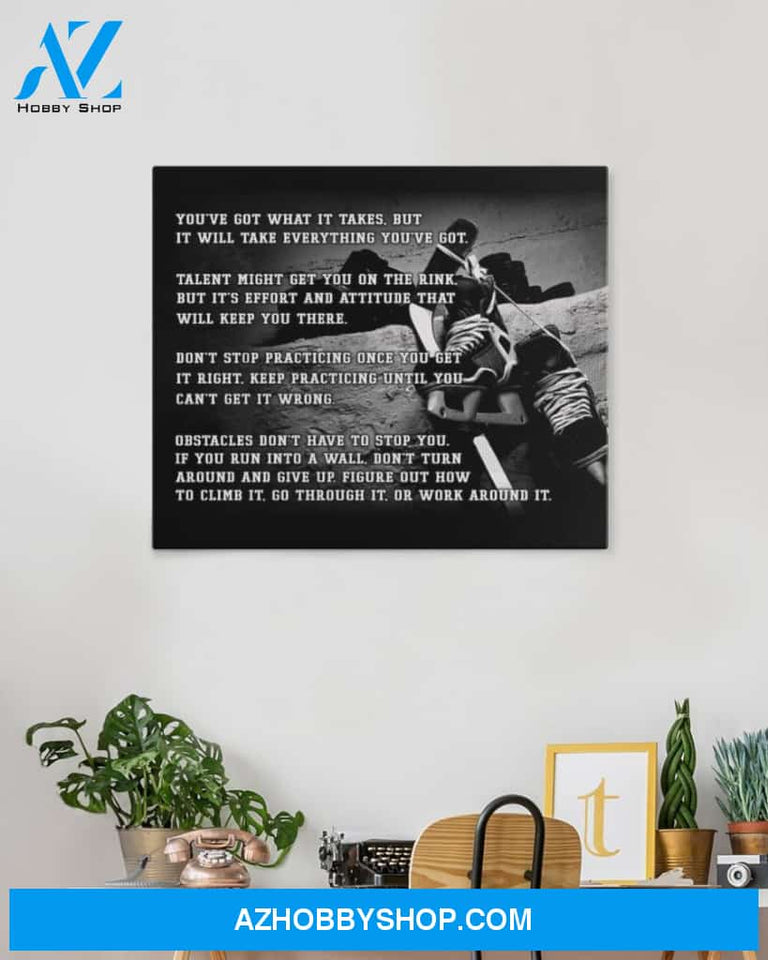 Motivational Hockey Canvas
