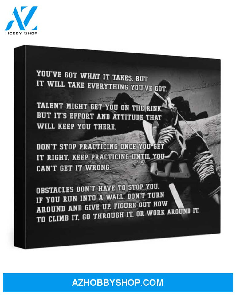 Motivational Hockey Canvas