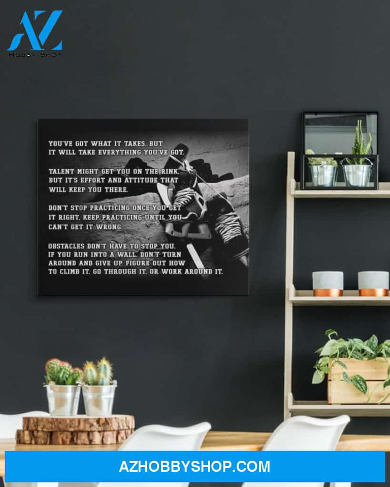 Motivational Hockey Canvas