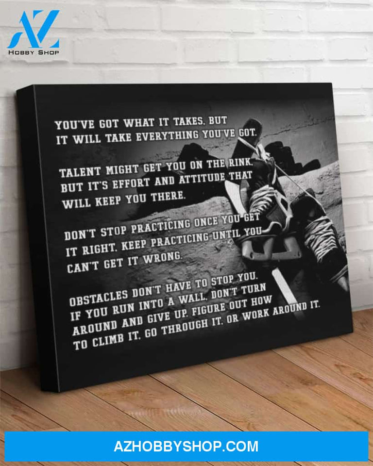 Motivational Hockey Canvas