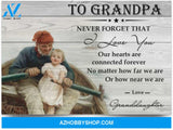 Motivational Poster Horizontal To My Grandpa Gifts For Grandpa From Granddaughter Never Forget That I Love You