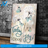 Butterfly Canvas Wall Art - Motivational Quotes Canvas - Butterfly Canvas Choose Joy Wall Art Decor