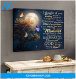 Butterfly Canvas Wall Art - Motivational Quotes Canvas - Butterfly Canvas I Thought Of You Wall Art Decor