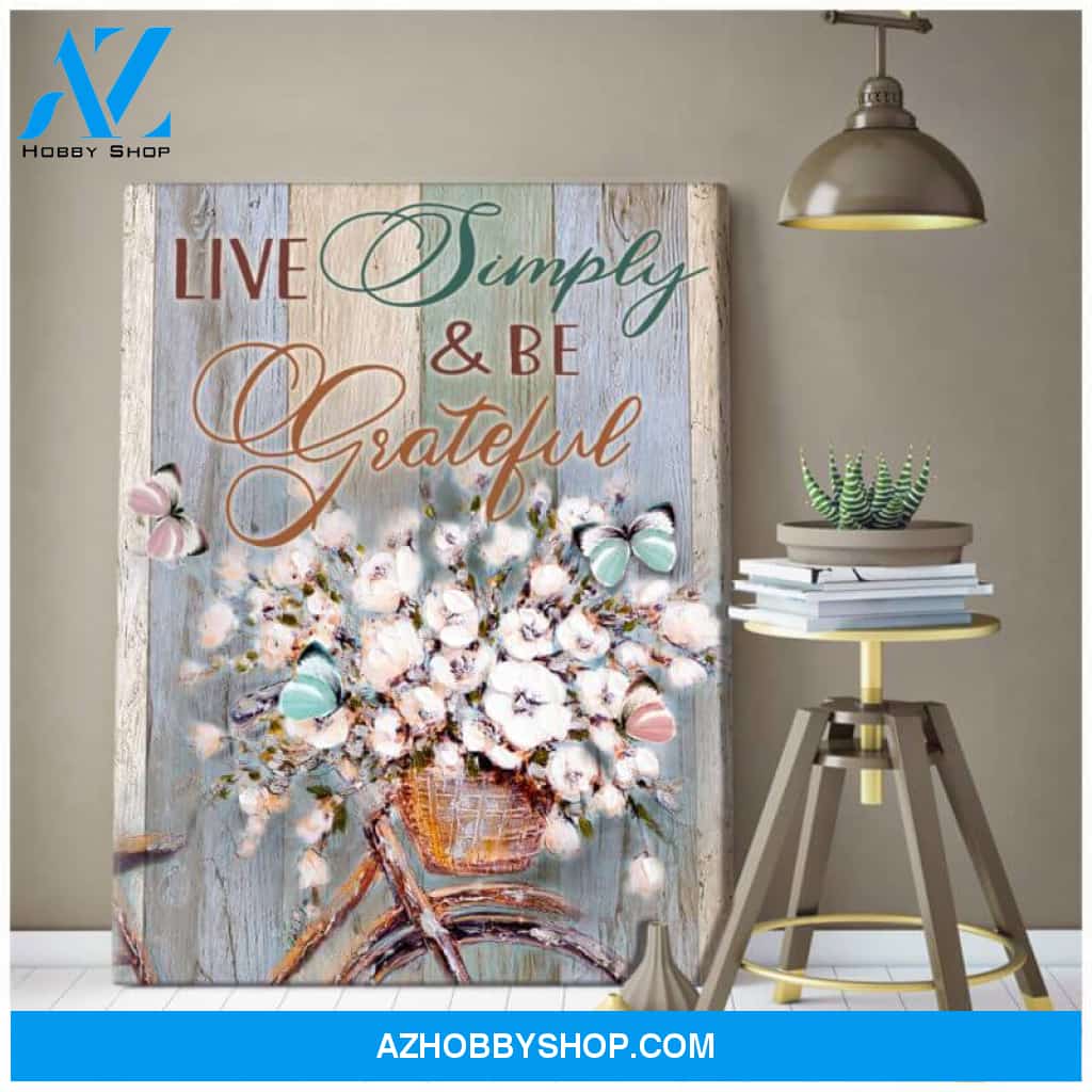 Butterfly Canvas Wall Art - Motivational Quotes Canvas - Butterfly Live Simply Canvas