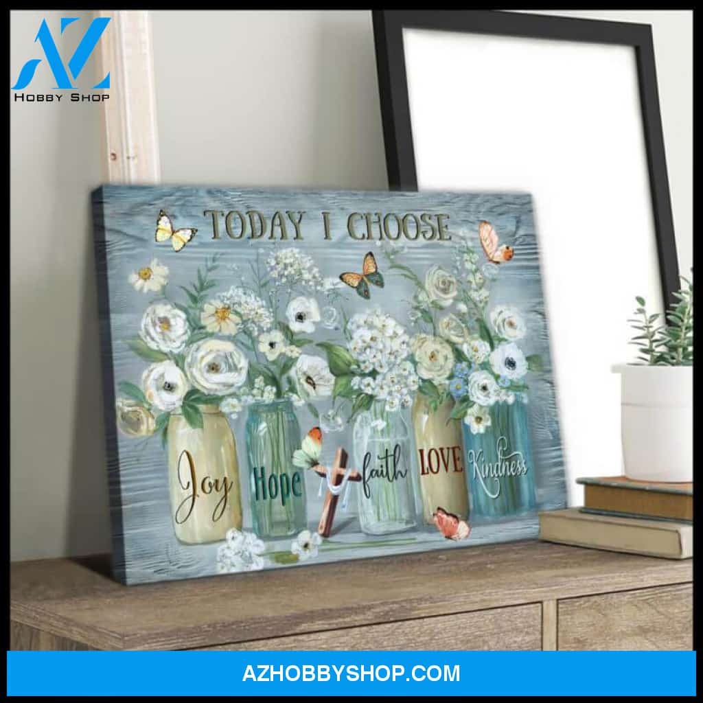 Butterfly Canvas Wall Art - Motivational Quotes Canvas - Butterfly Today I Choose Joy 2 Canvas
