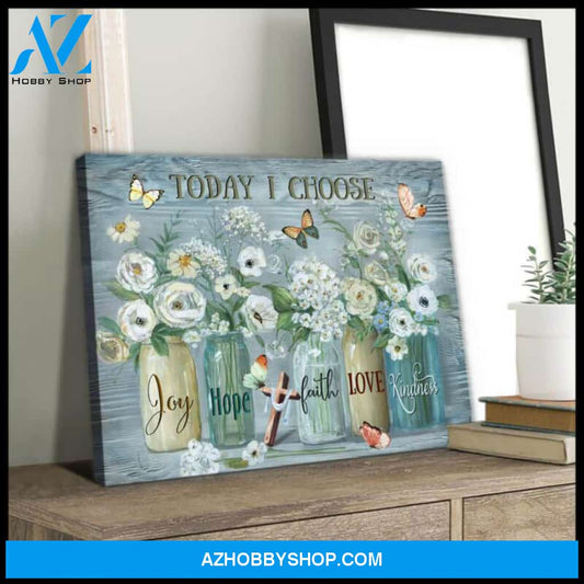 Butterfly Canvas Wall Art - Motivational Quotes Canvas - Butterfly Today I Choose Joy 2 Canvas