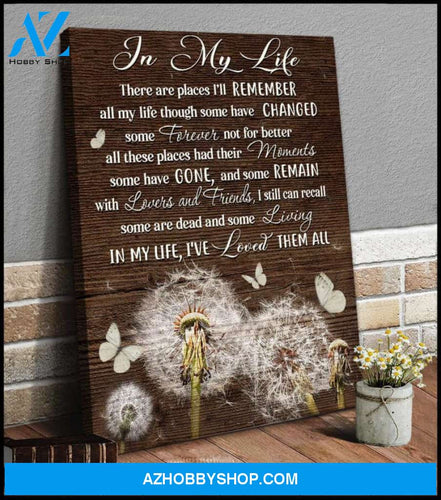 Butterfly Canvas Wall Art - Motivational Quotes Canvas - Stunning Butterfly And Dandelion Canvas In My Life Wall Art Decor