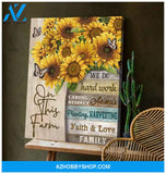 Butterfly Canvas Wall Art - Motivational Quotes Canvas - Sunflowers And Butterflies On This Farm Canvas Wall Art Decor