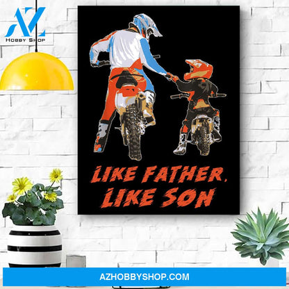Moto Boss Braaap Dirt Bike Motocross Off-Roading Canvas Print Wall Art - Matte Canvas