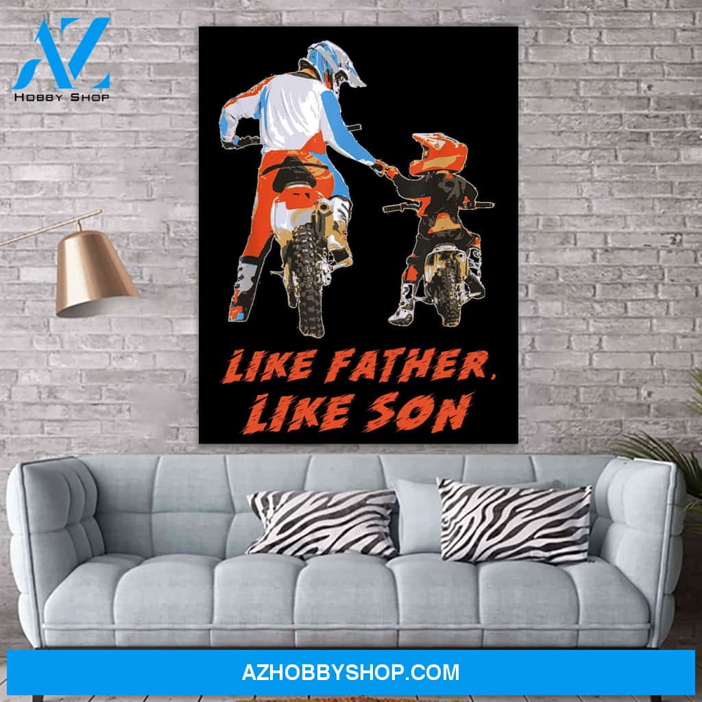 Moto Boss Braaap Dirt Bike Motocross Off-Roading Canvas Print Wall Art - Matte Canvas