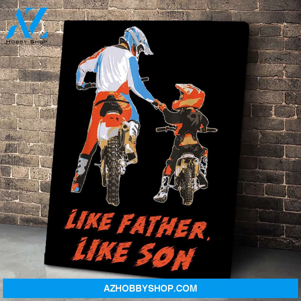 Moto Boss Braaap Dirt Bike Motocross Off-Roading Canvas Print Wall Art - Matte Canvas