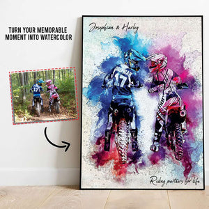 Motocross Name Quote & Photo Personalized Poster, Frame, Canvas Ntb1214A01Dp