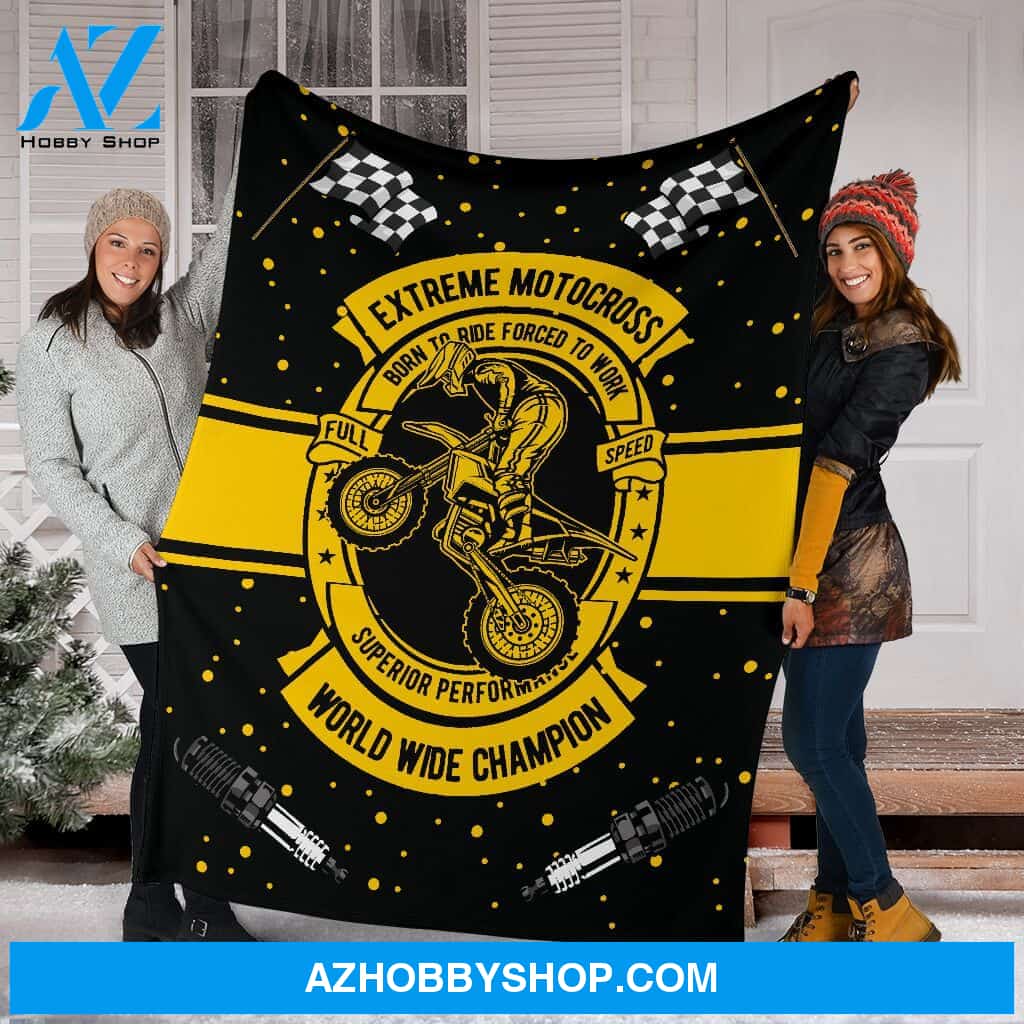 Motocross Wwc Design Fleece Blanket