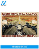 Motorcycle Choose Something Fun Canvas Decor, Wall Decor Visual Art