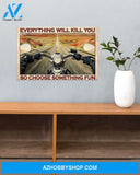 Motorcycle Choose Something Fun Canvas Decor, Wall Decor Visual Art