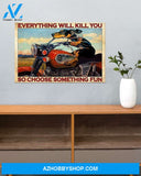 Motorcycle Choose Something Fun Canvas Wall Art, Wall Decor Visual Art