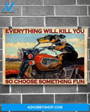 Motorcycle Choose Something Fun Canvas Wall Art, Wall Decor Visual Art
