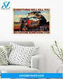Motorcycle Choose Something Fun Canvas Wall Art, Wall Decor Visual Art