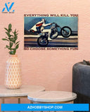 Motorcycle Choose Something Fun Canvas Wall Art, Wall Decor Visual Art