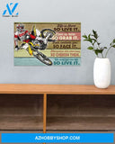 Motorcycle Fear Controls You So Face It Canvas Painting, Wall Decor Visual Art
