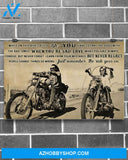 Motorcycle Just Remember The Ride Goes On Gift Family Canvas Wall Art