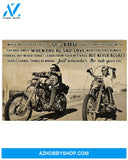 Motorcycle Just Remember The Ride Goes On Gift Family Canvas Wall Art