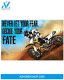 Motorcycle Never Let Your Fear Decide Your Fate Canvas Wall Art, Wall Decor Visual Art