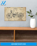 Motorcycle Patent Canvas Decor, Wall Decor Visual Art
