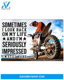 Motorcycle Poster Sometimes I Look Back On My Life And I Am Seriously Impressed I Am Still Alive Wall Decor